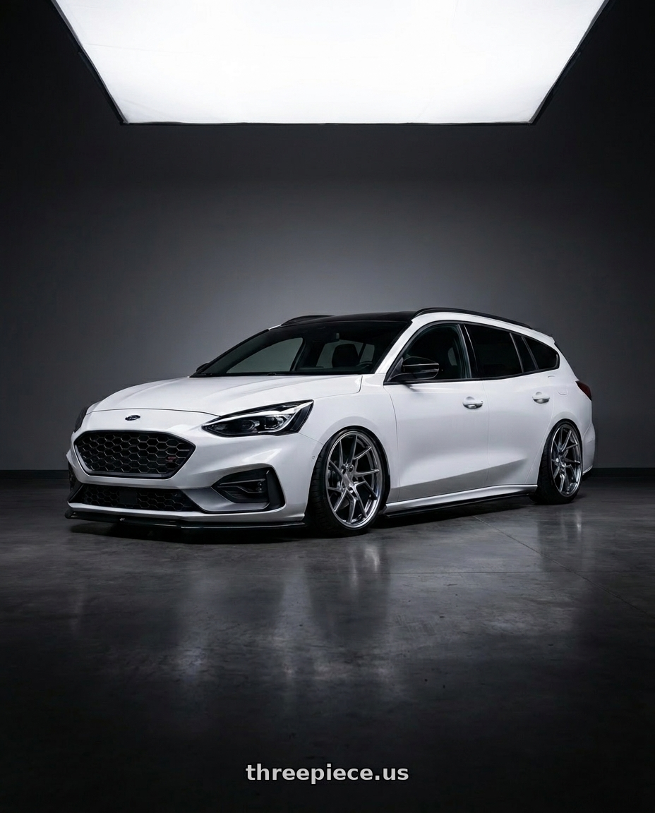 2020 ford focus st wagon with BBS LM-R 5x120 19x8.5+28 Diamond Silver wheels