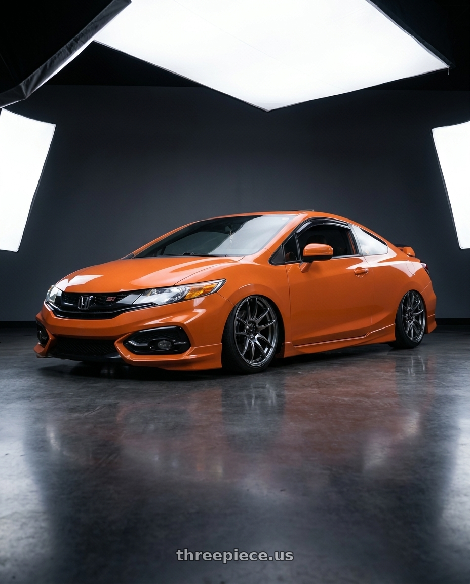 2015 civic si with Vors TR4 5x100 18x9.5  +35 Hyper Black wheels