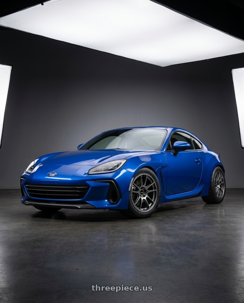2022 subaru brz with Enkei GTC01 5x112 17x8+50 Hyper Black wheels