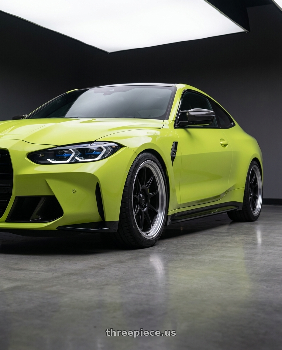 2024 BMW M4 G82 with Konig Countergram 5x112 19x11+40 Matte Black / Matte Machined Lip wheels