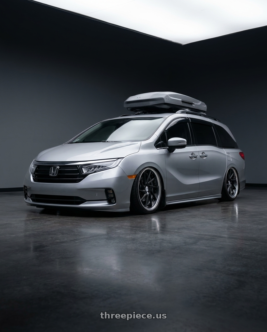 2024 Honda Odyssey with Work Gnosis Cvs 5x120 20x8+45 O Disk Matte Black wheels