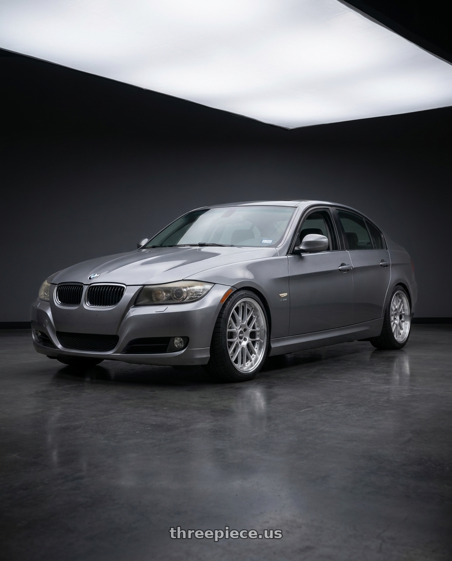 2011 bmw 328xi with ESR Wheels CS18 5x120 18x9.5 +35 Hyper Silver wheels