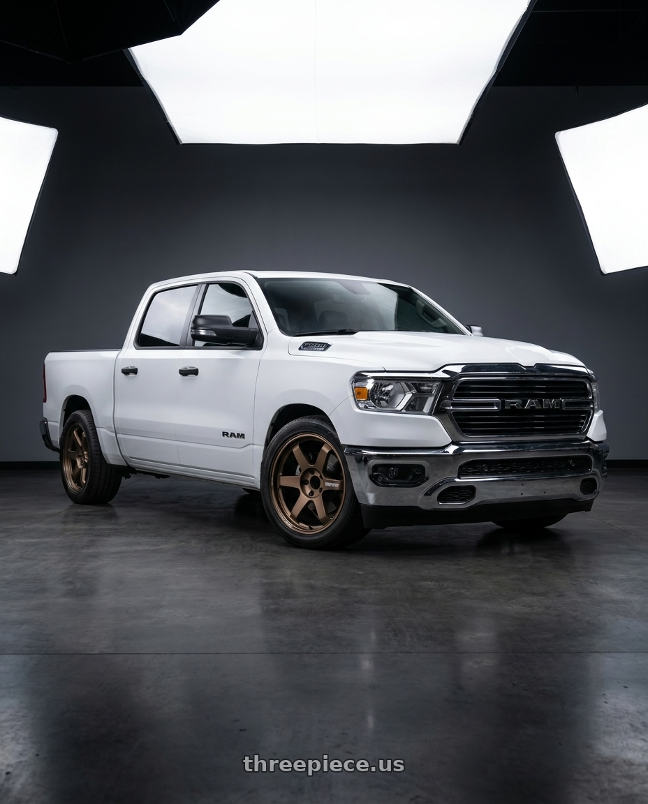 2026 Ram 1500 Bighorn with Volk Racing TE37 Ultra Large PCD 6x139.7 20x9.5+0 Bronze wheels
