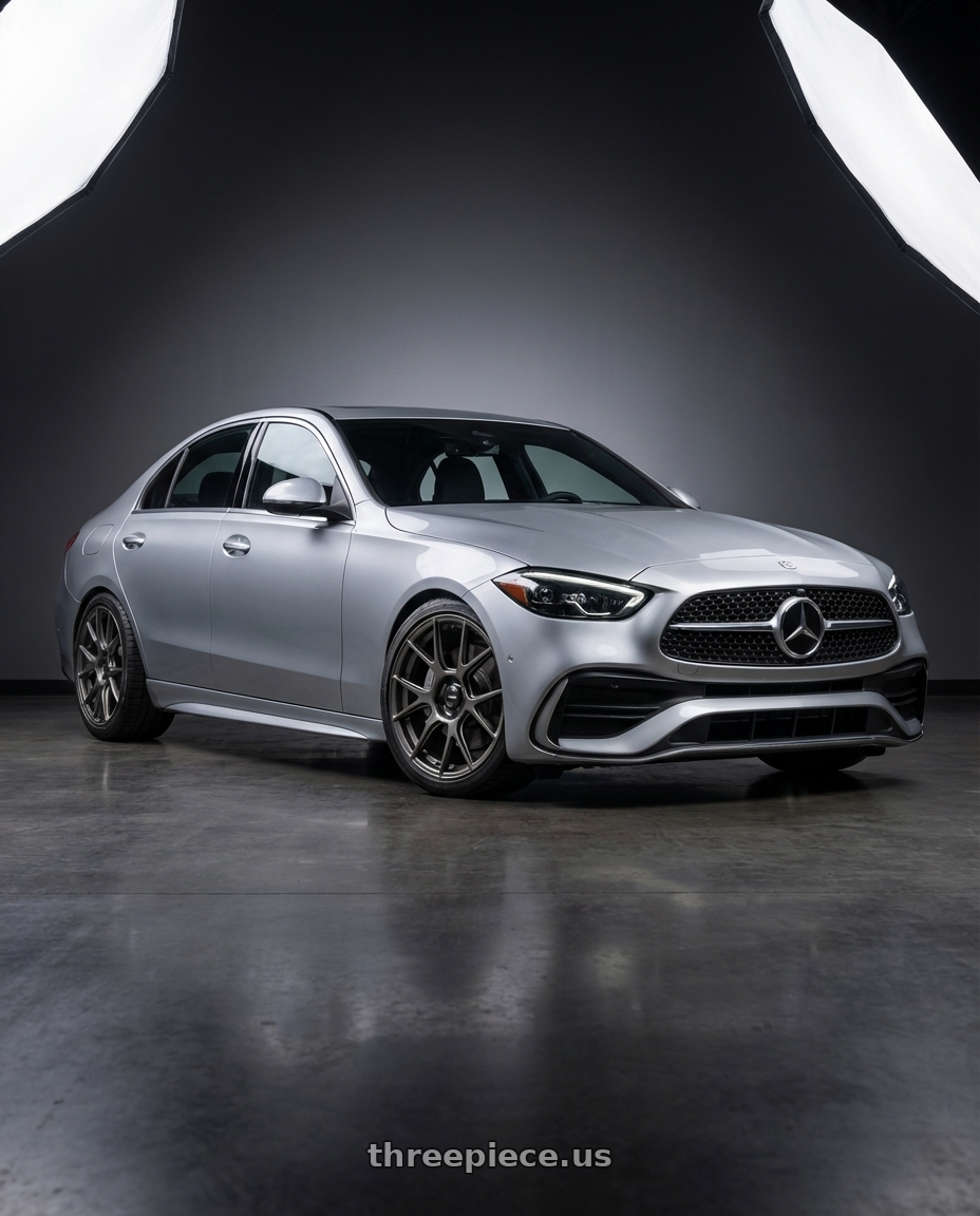 2022 Mercedes-Benz C-Class W206 with Konig Ampliform 5x112 19x8.5+32 Dark Metallic Graphite wheels