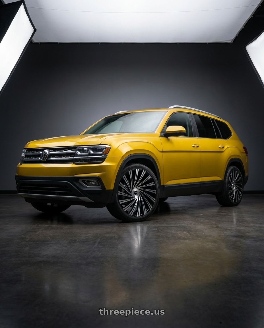 2018 vw atlas with Strada Tornado Blank 26x10 +15 Gloss Black Machined wheels