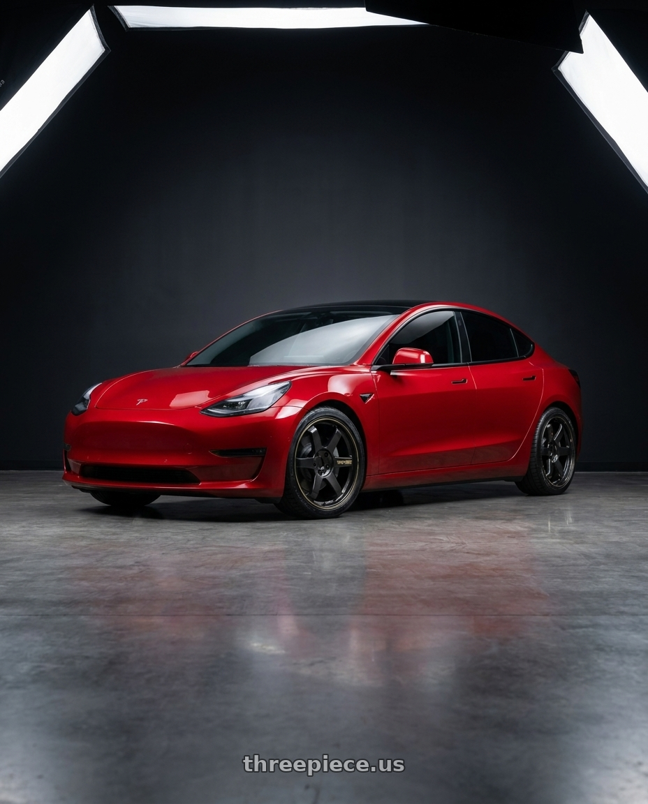 2022 Tesla model 3 Performance with Volk Racing TE37 Ultra 5x114.3 20x10+30 wheels