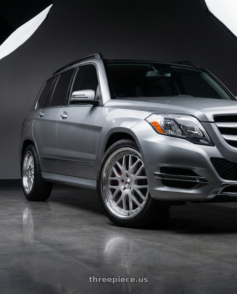 2015 Mercedes Benz GLK350 4MATIC with TSW VALENCIA 5X112 20X8.5 +35 SILVER W/ MIRROR CUT LIP wheels