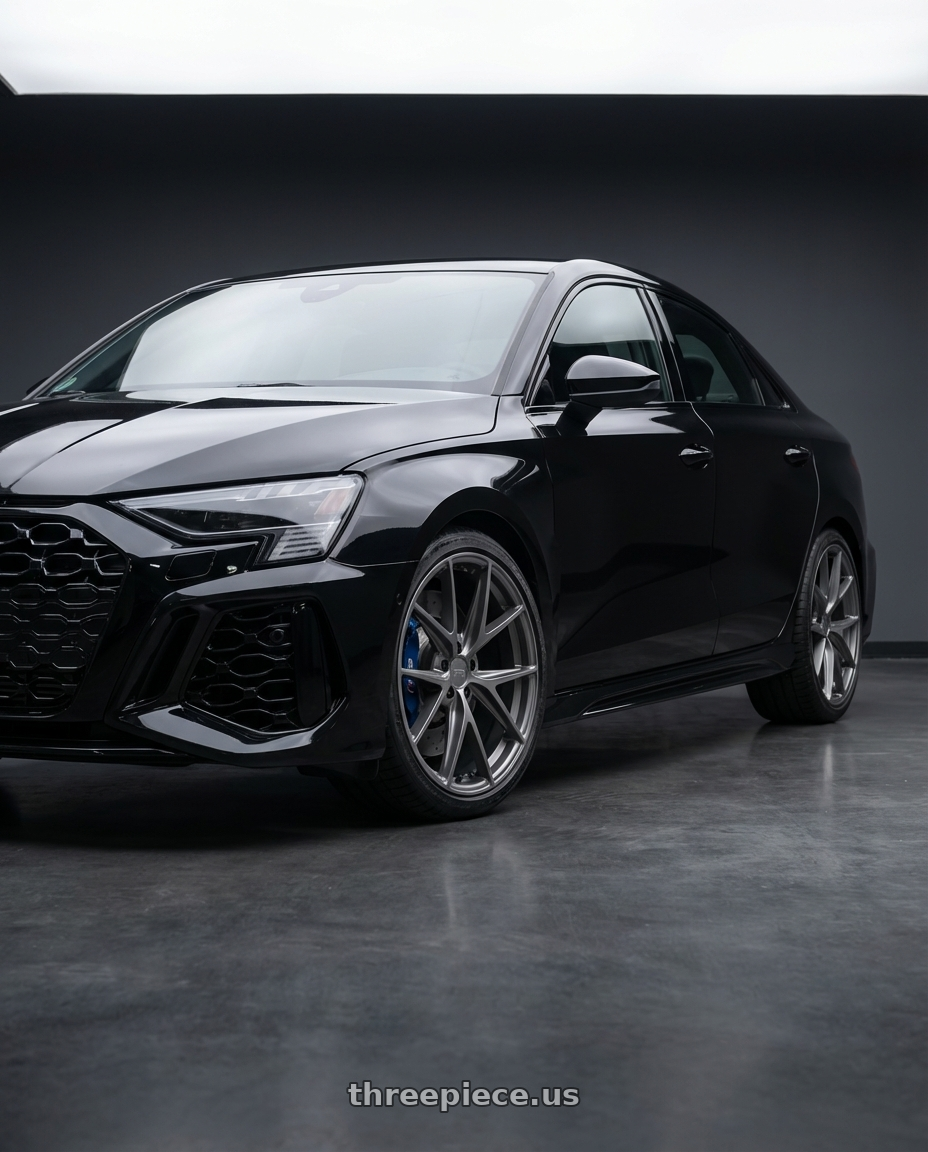 2022 Audi RS3 8Y with Niche 1PC M116 MISANO 5X112 19X9.5 +35 MATTE GUN METAL wheels