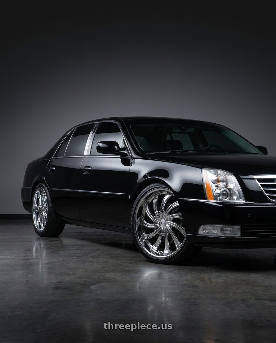 2009 cadillac dts platinum edition with ECLIPSE 104 5X114.3/5X120 22x9 +38 CHROME wheels