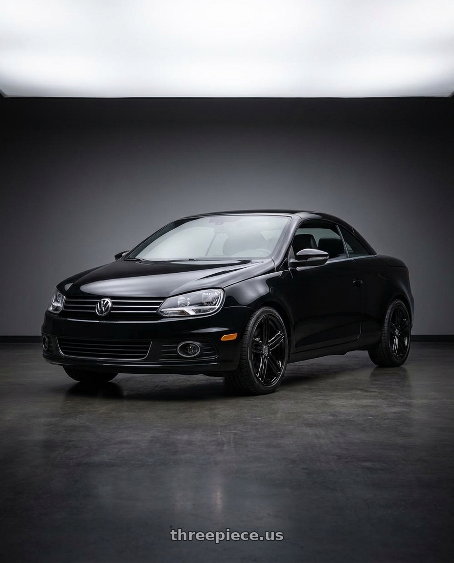 2013 vw eos with OE Wheels AU12 5x112 18x8+45 Black wheels