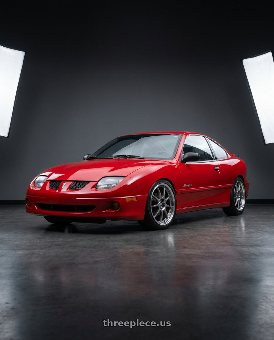 1999 Pontiac sunfire with Enkei J10 5x100/114.3 17x7+38 Silver w/ Machined Lip wheels