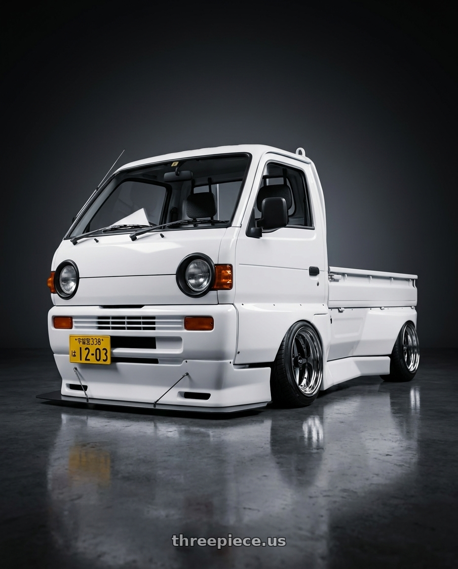 1995 Suzuki Carry with Equip 01 Black Polish 4x100 15x13 -16 wheels