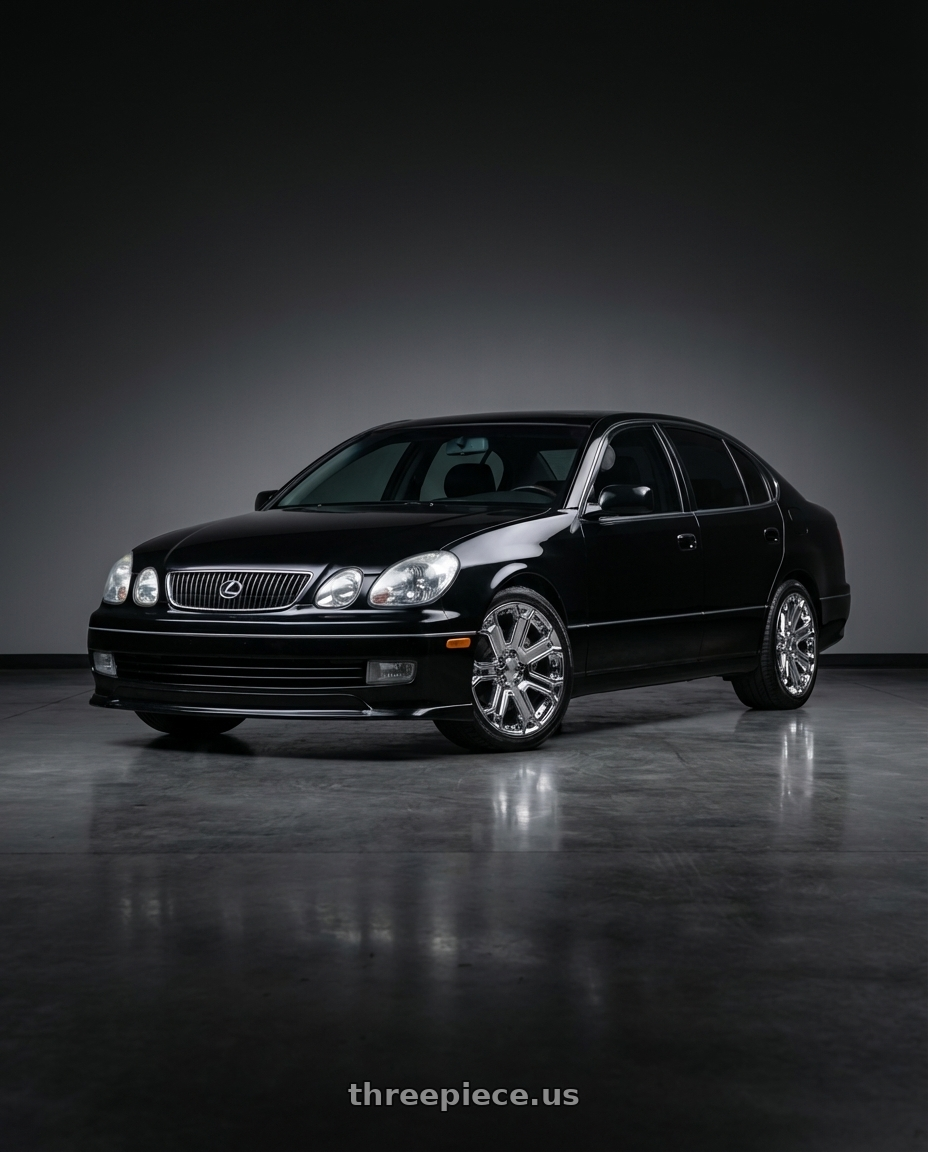 2003 lexus gs300 sport design with OEP 166C 6x139.7 22x9 +24 Chrome wheels