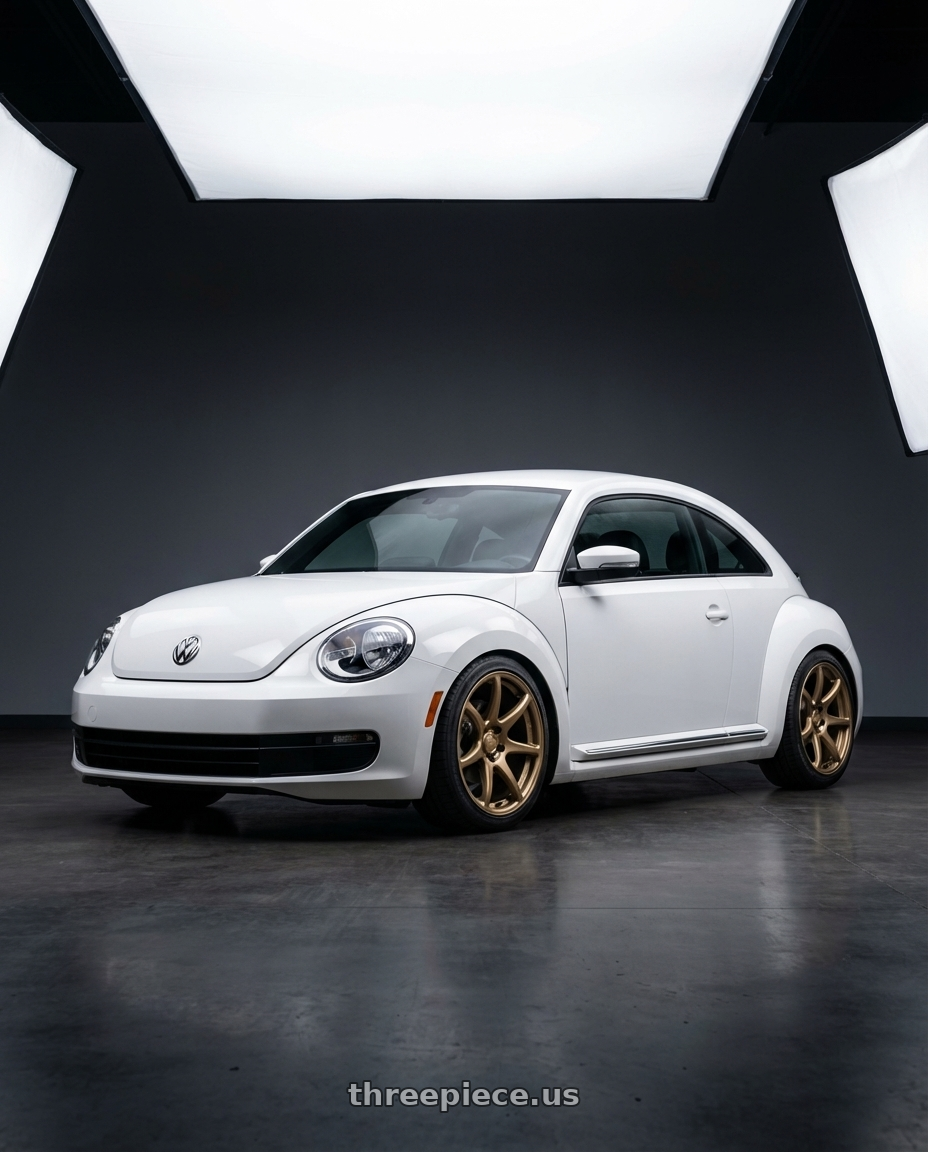 2016 Volkswagen Beetle Turbo with Kansei K11B Tandem 5X112 18x8.5 35 Bronze wheels