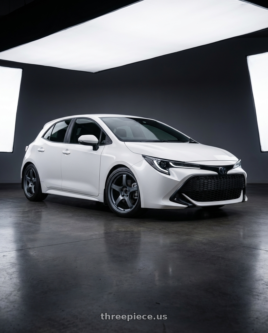 2023 Toyota Corolla Hatchback with Gram Lights 57CR 5x114.3 18x8.5+37 Gunblue II wheels