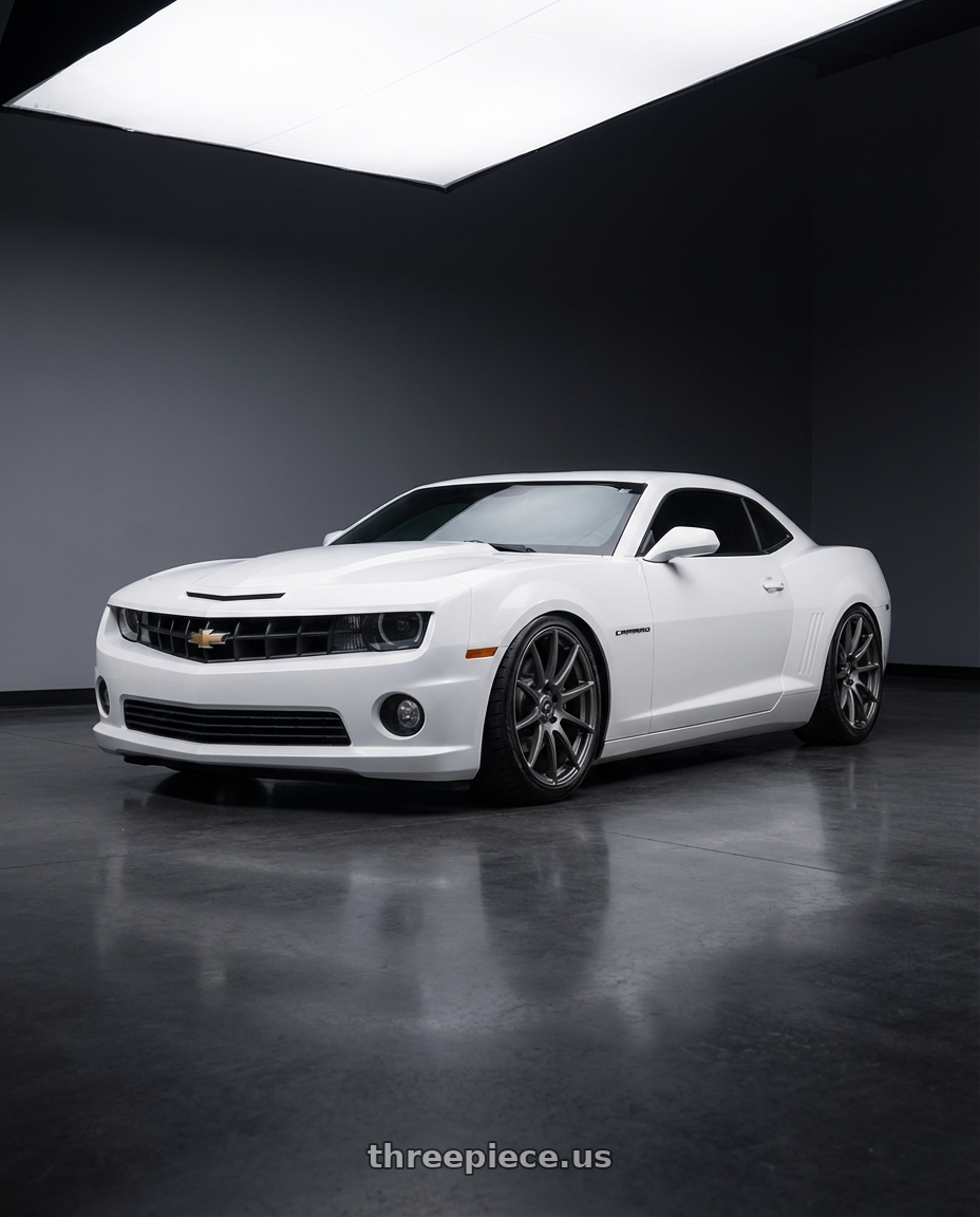 2014 Chevrolet Camaro 5th Gen with Forgestar CF10 5x120 20x9 +38 Gloss Anthracite wheels