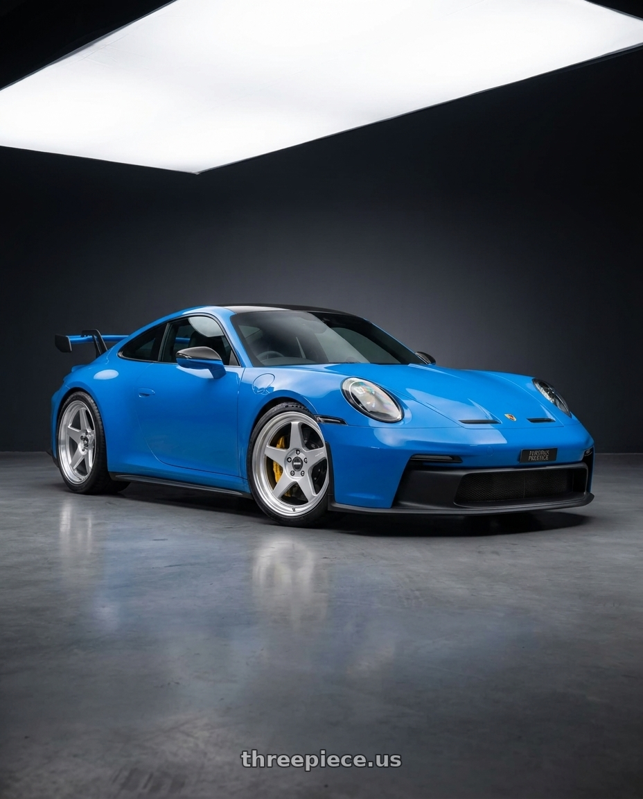 2022 Porsche 911 Gt3 with ESR Wheels CR SERIES CR5 5x100 18x10.5 +22 Hyper Silver wheels