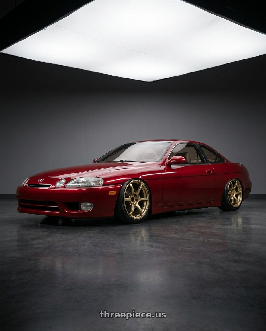 1998 Lexus Sc400 with Advan RGIII 5x114.3 19x9.5+45 Gold wheels