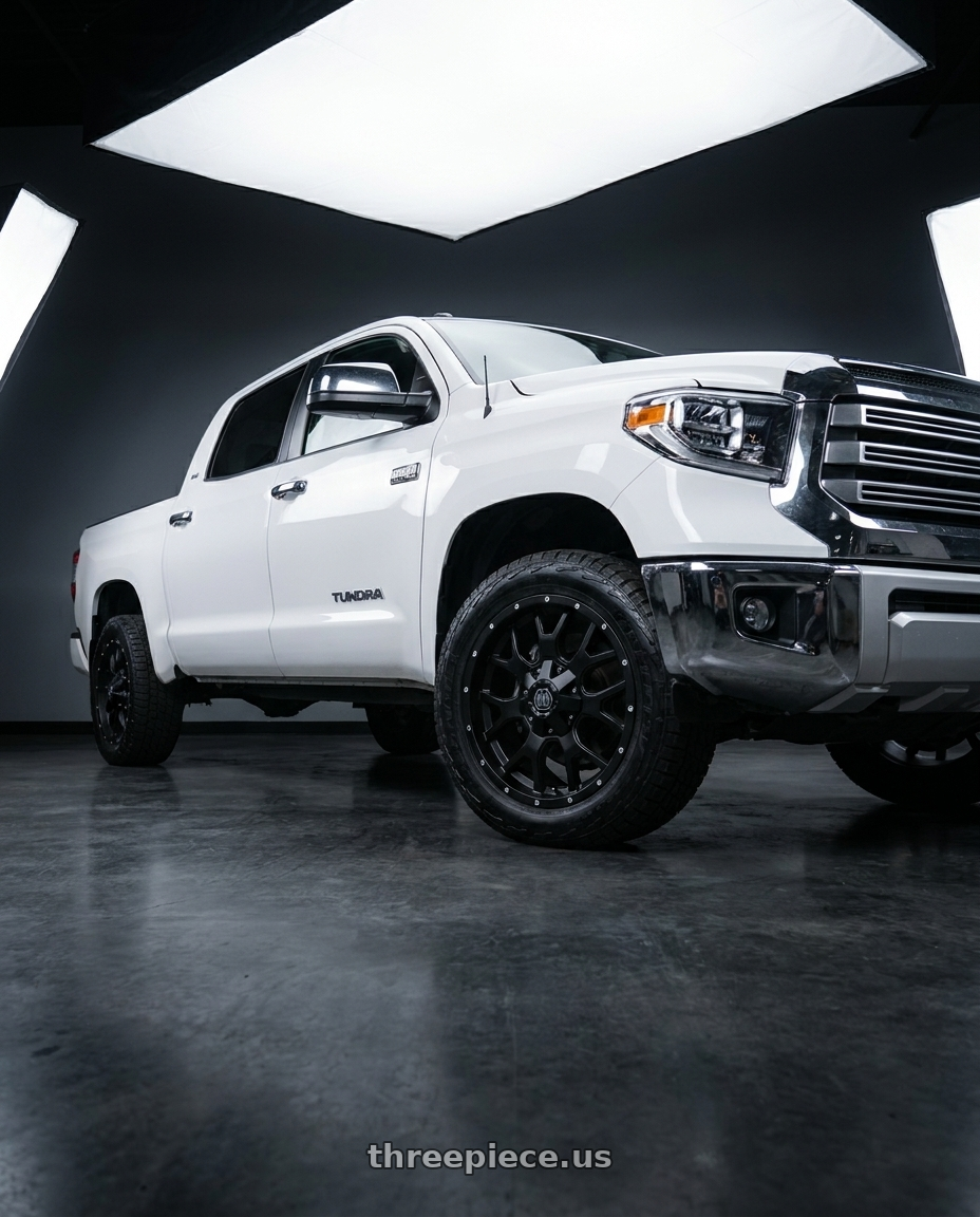 2018 Toyota Tundra 1794 Edition with Mayhem Warrior 8015 5x150/5x139.7 20x9+18 Matte Black wheels
