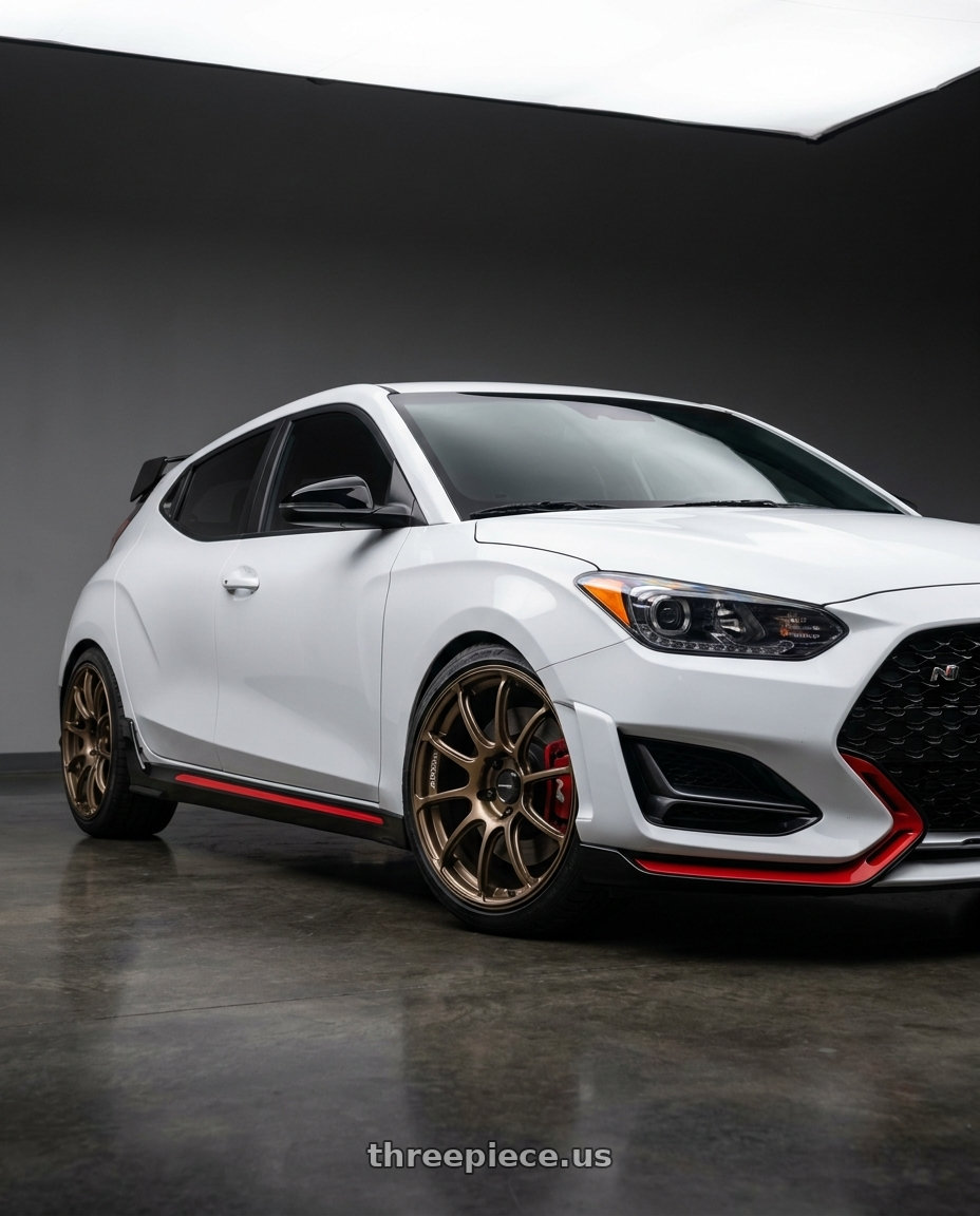 2020 Hyundai veloster N with Advan Racing RZII 5x114.3 18x7.5 +48 RACING BRONZE wheels