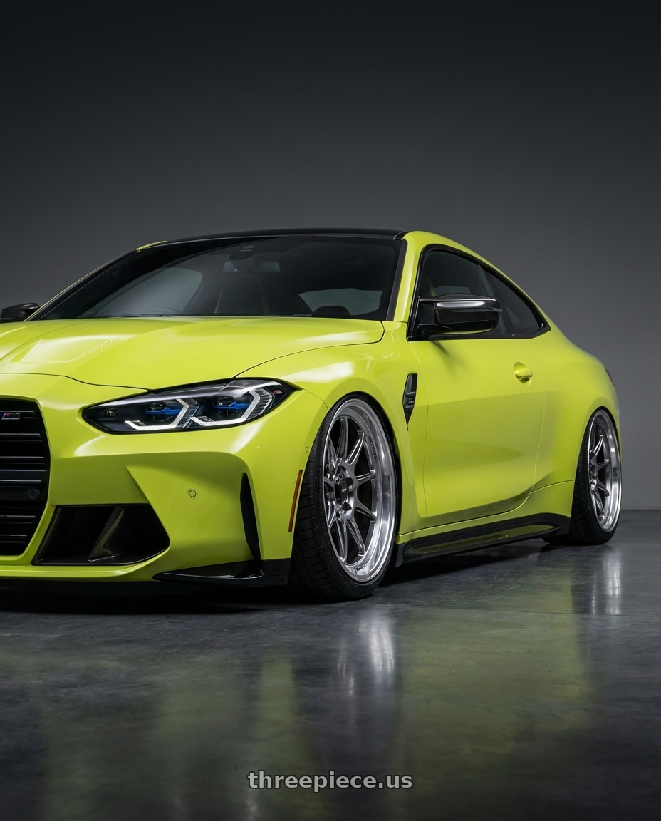 2024 BMW M4 G82 with Konig Countergram 5x112 19x11+40 Hyper Chrome / Machined Lip wheels