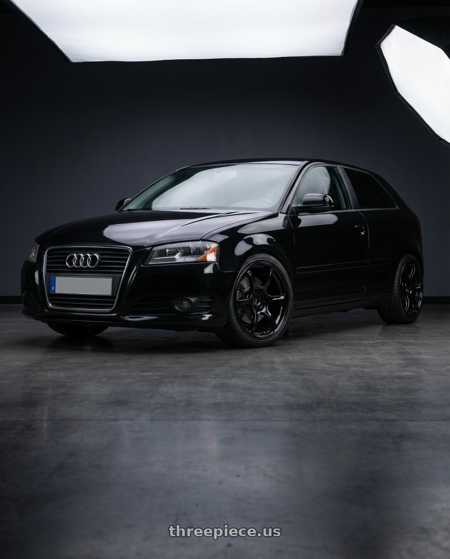 2012 Audi A3 8P with Advan RGIII 5x112 18x8+42 Gloss Black wheels