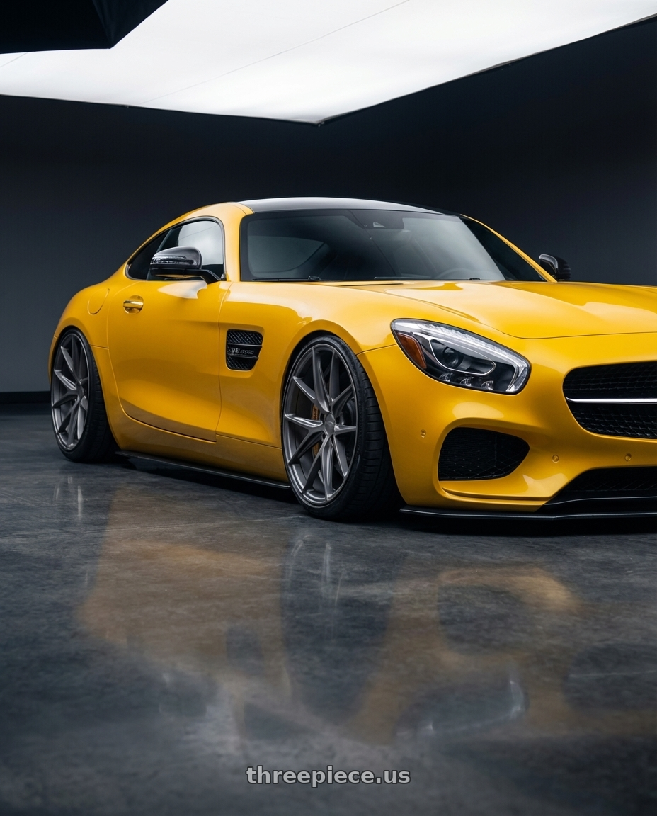 2019 Mercedes-Benz AMG GT with Niche 1PC M116 MISANO 5X112 20X9 +27 MATTE GUN METAL wheels