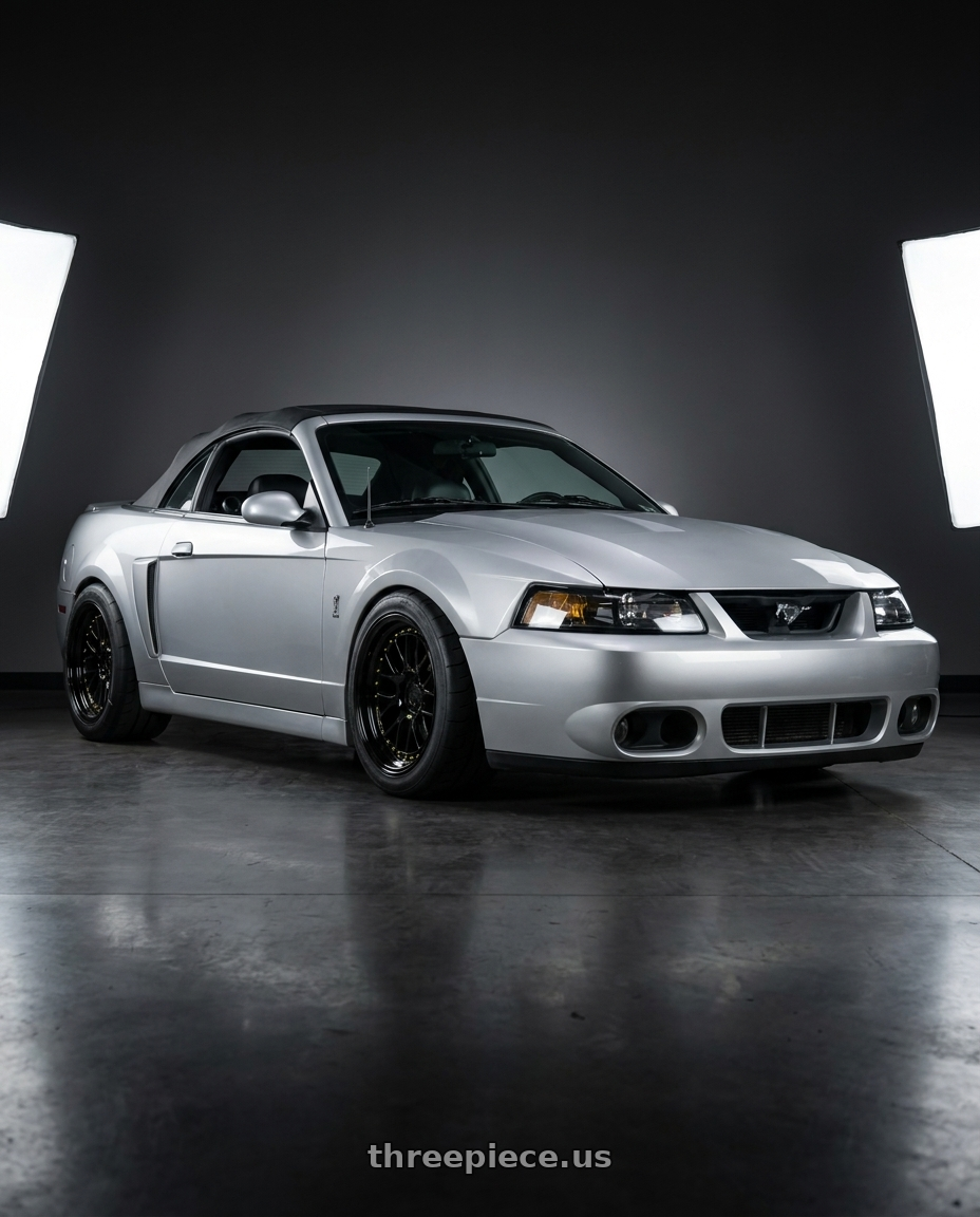 2004 ford mustang Svt cobra  with Aodhan DS06 5x114.3 18x9.5+22 Gloss Black W /Gold Rivets wheels