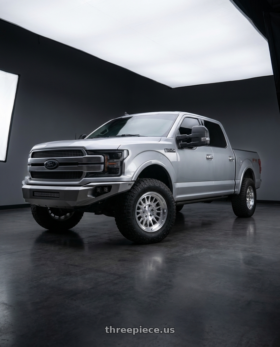 2020 ford f150 with KMC KM447 IMPACT FORGED MONOBLOCK 6X135 18x9 +0 RAW MACHINED wheels
