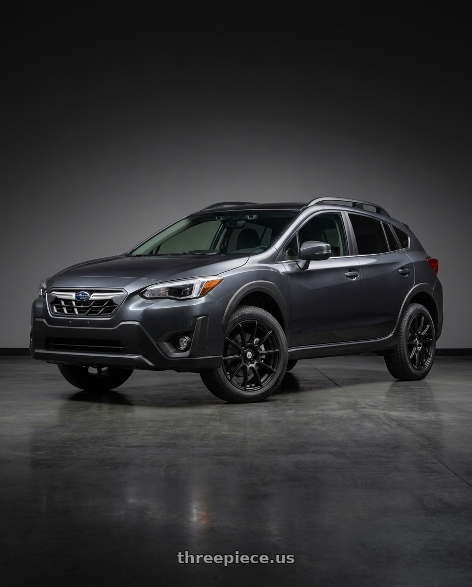 2021 Subaru Crosstrek Limited with Konig Control 5x100/5x114.3 18x8+45 Matte Black wheels