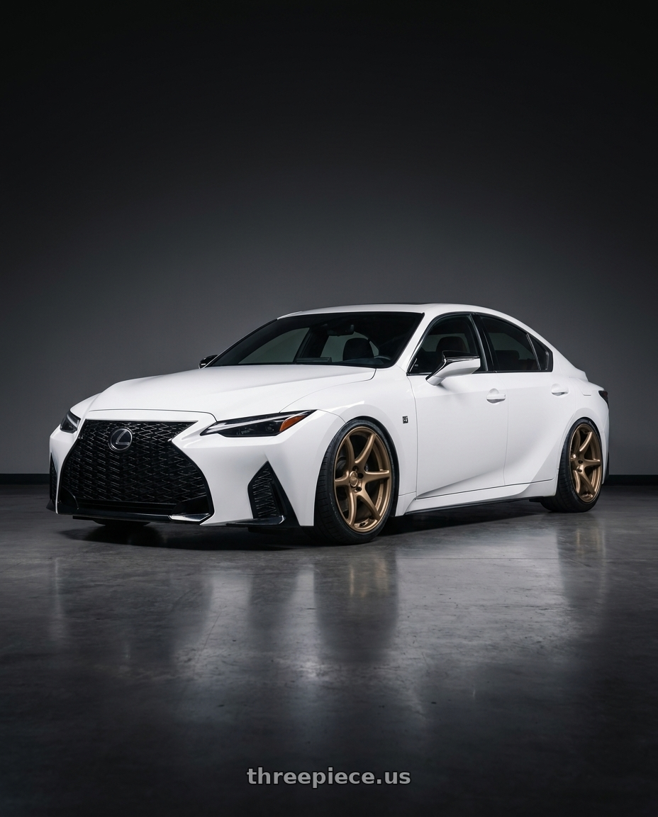 2024 Lexus IS 350 with Kansei K11B Tandem 5x114.3 19x9.5 12 Bronze wheels