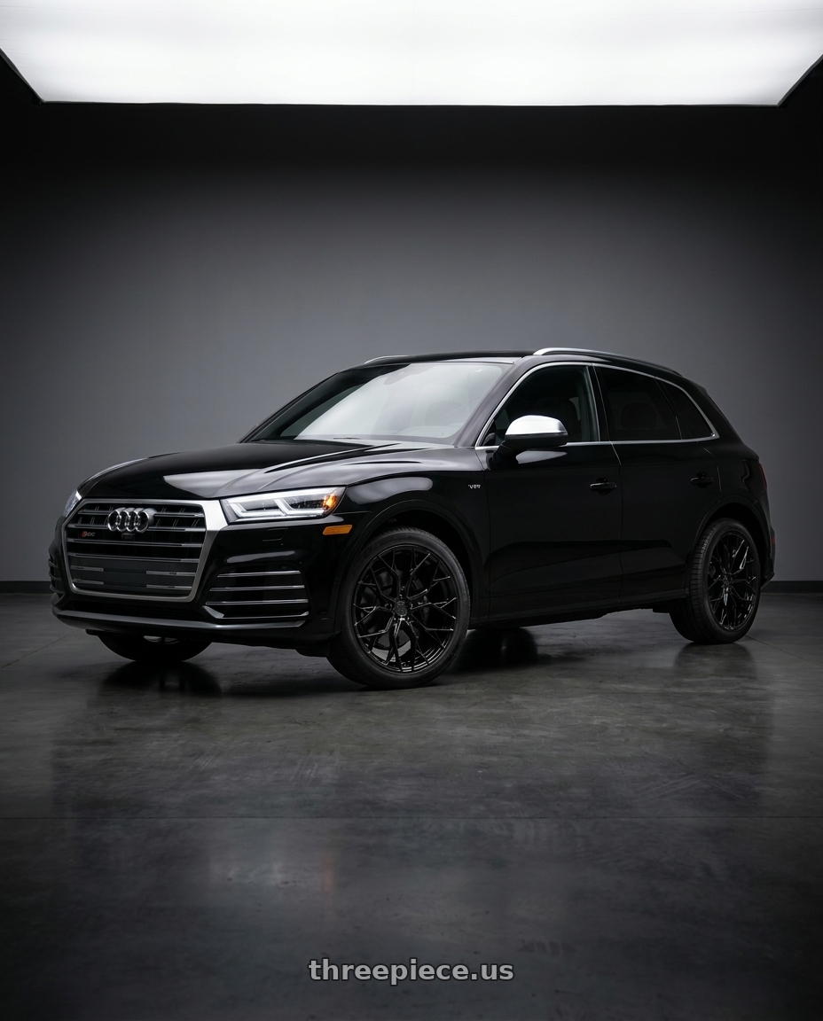 2018 Audi sq5 with DOLCE PERFORMANCE ARIA 5x112 20x8.5 +28 Gloss Black wheels