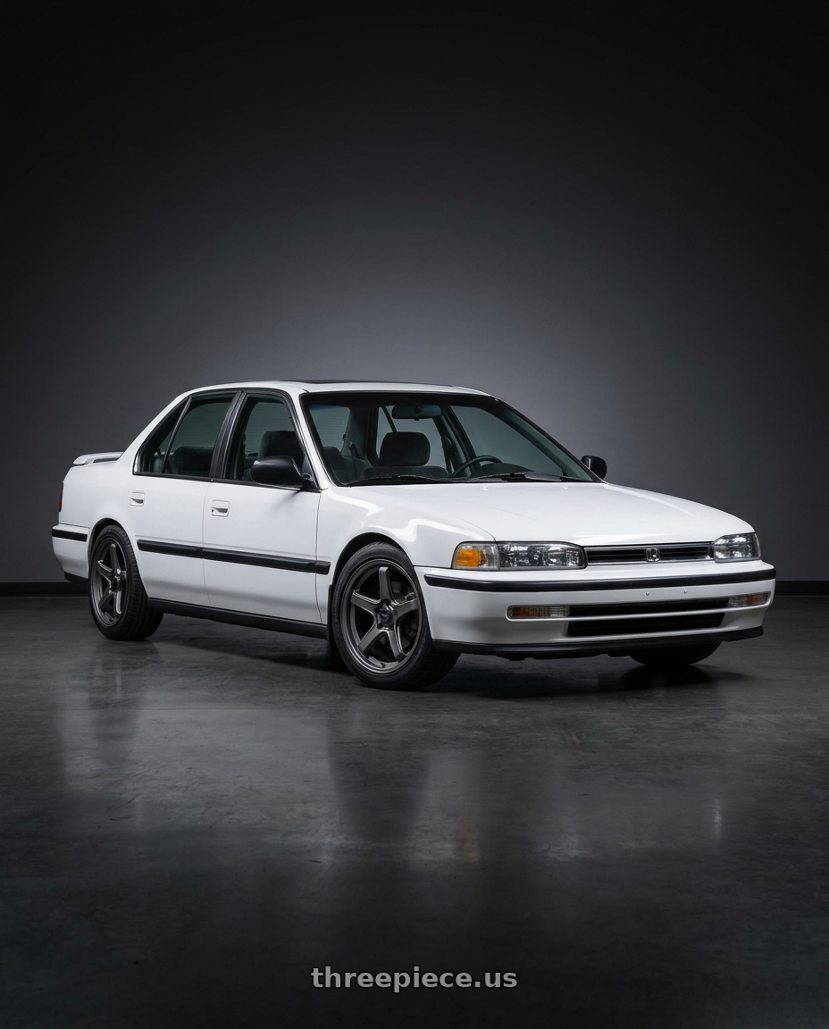 1992 Honda Accord EX Sky with Konig Neoform 5X114.3 17x8+38 Matte Grey wheels