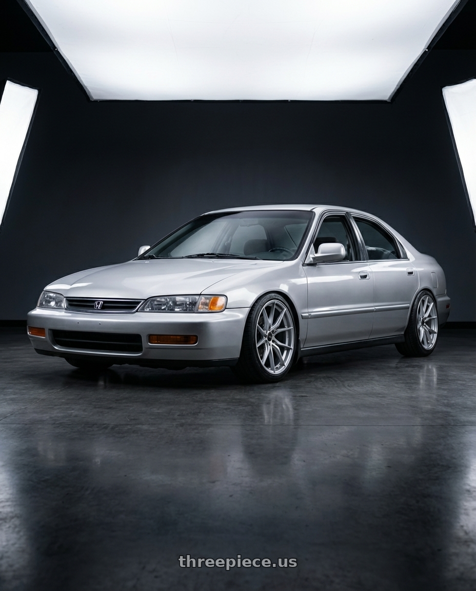 1997 honda accord SE CD5 with Advanti Racing 80S Hybris 5x114.3 19x8.5 +45 Silver with Machined Face wheels