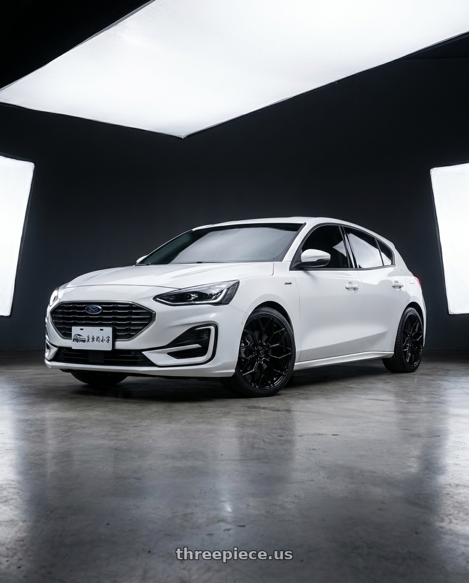 2023  focus vignale with DOLCE PERFORMANCE PISTA 5x114.3 18x8.5 +35 Gloss Black wheels