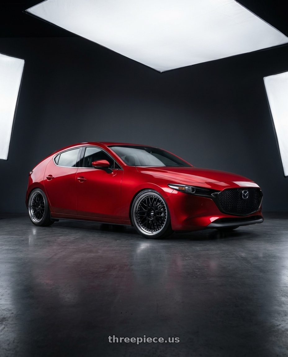 2024 Mazda 3 with Work Zistance W10m 5x114.3 19x8.5+0 r disk Black wheels