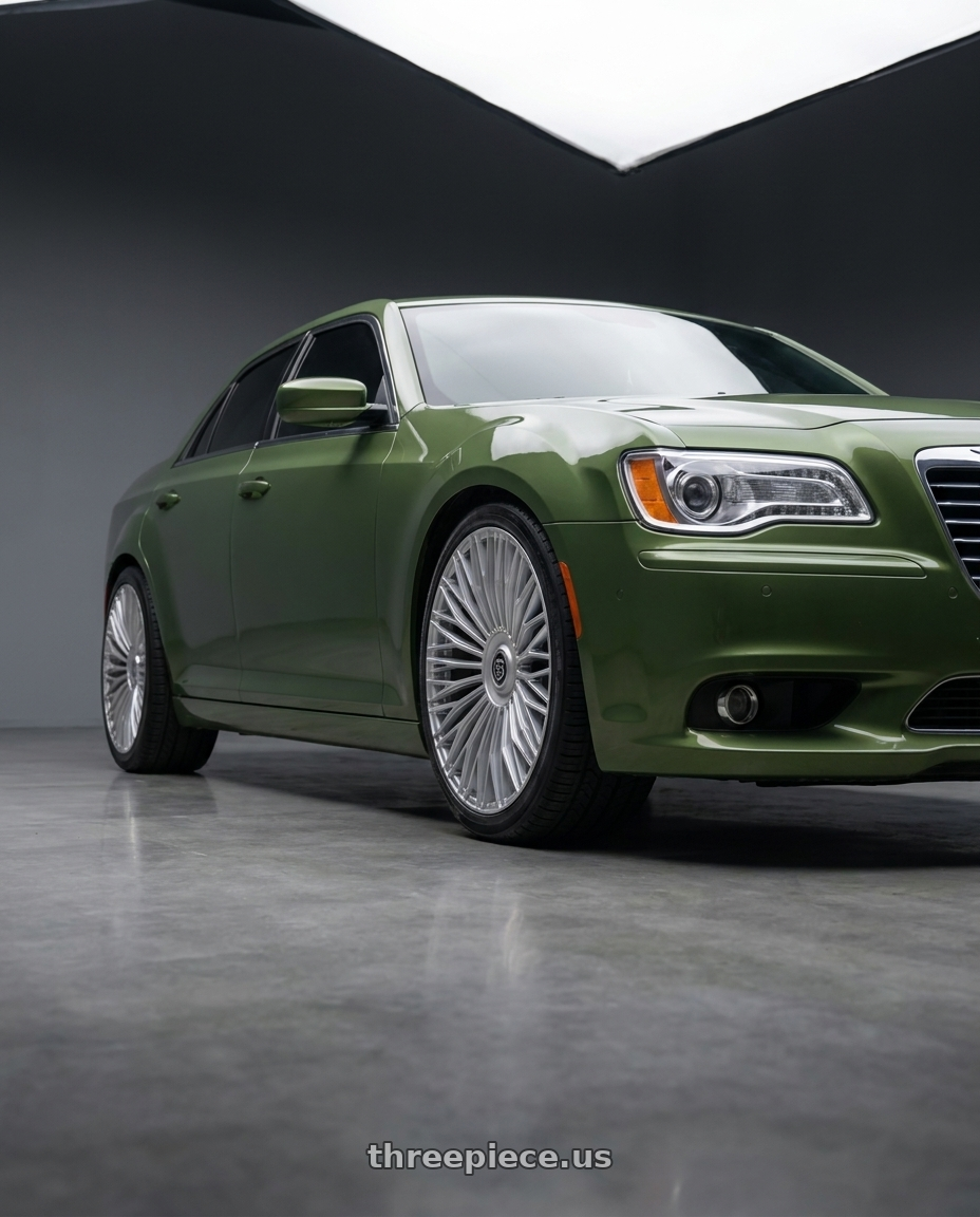 2018 Chrysler 300 with TIS Motorsports 507S 5X115/5X120 22x9 +15 Gloss Silver wheels