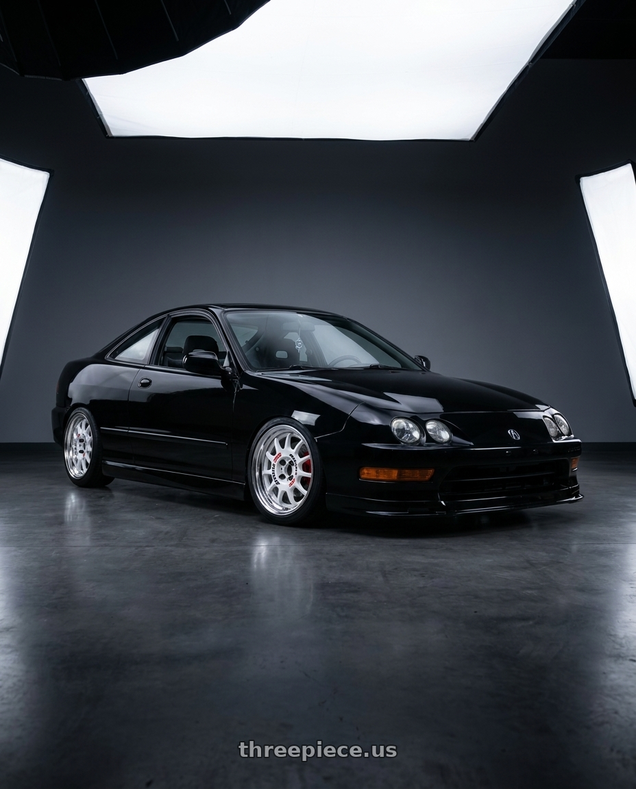 1998 Acura Integra gsr with Work Emotion Rs11 2p 4x100 16x7 0 white wheels