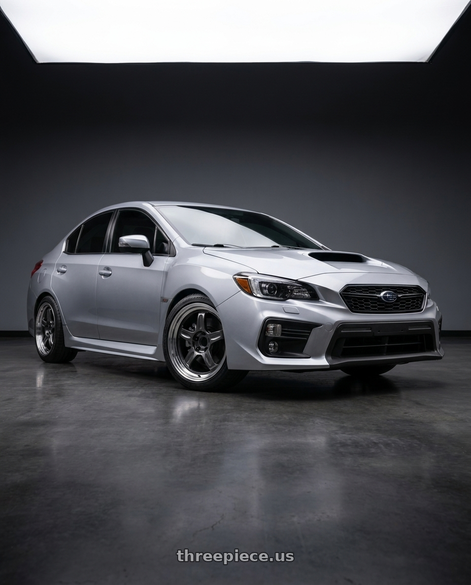 2018  SUBARU  WRX with Volk Racing 21C 5x114.3 18X8.5+35  Dark Gunmetal wheels