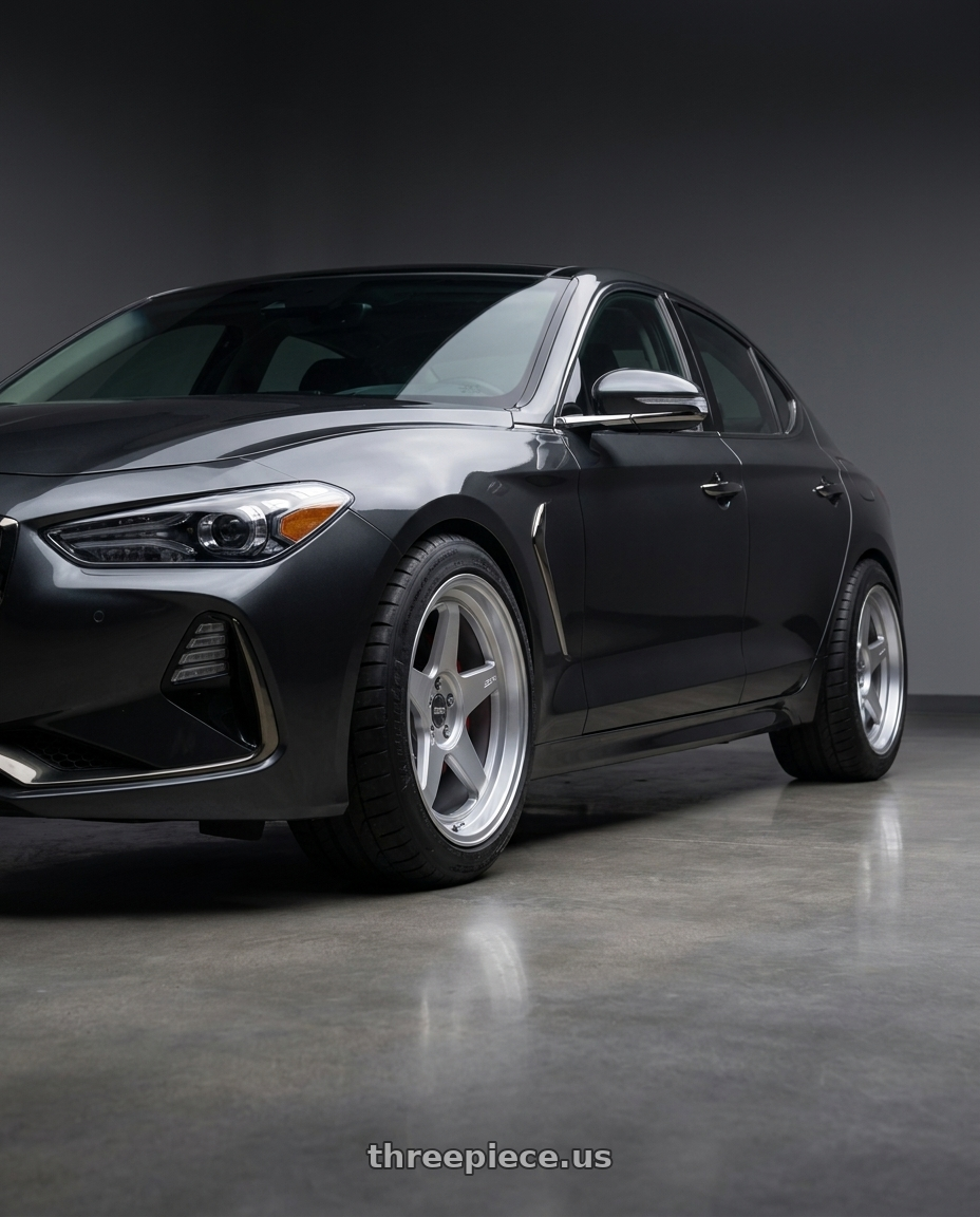 2019 Genesis g70 with ESR Wheels CR SERIES CR5 5x105 18x8.5 +30 Hyper Silver wheels