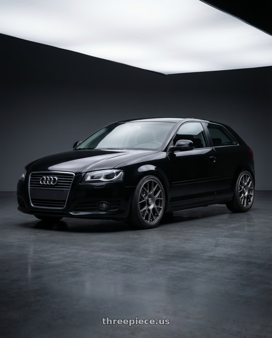 2012 Audi A3 8P with fifteen52 APEX 5x112 / 5x120 18x8.5 +35 FROSTED GRAPHITE (SATIN GREY) wheels