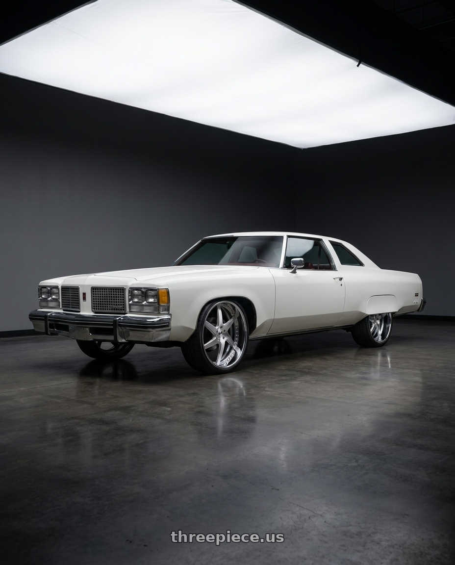 1976 Oldsmobile 98 Regency  with Amani Devine 5X127 26x10 +5 Brush center Chrome lip wheels
