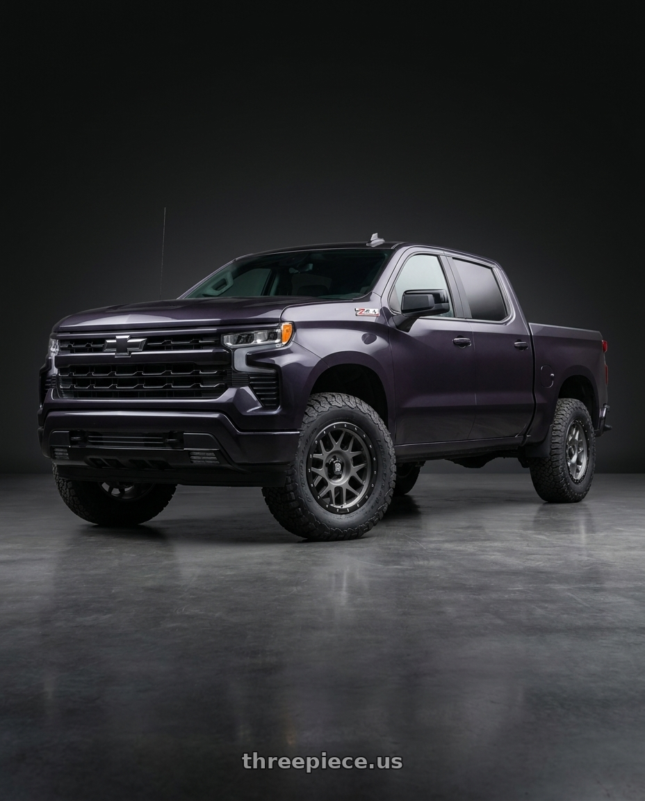2023 Chevrolet Silverado 1500 with XD XD127 BULLY 6X139.7 20X9 +0 MATTE GRAY BLACK RING wheels