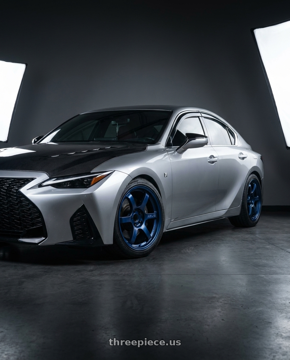 2023 Lexus is350 F sport with Gram Lights 57DR 5x114.3 19x8.5+35 Sputter Blue wheels