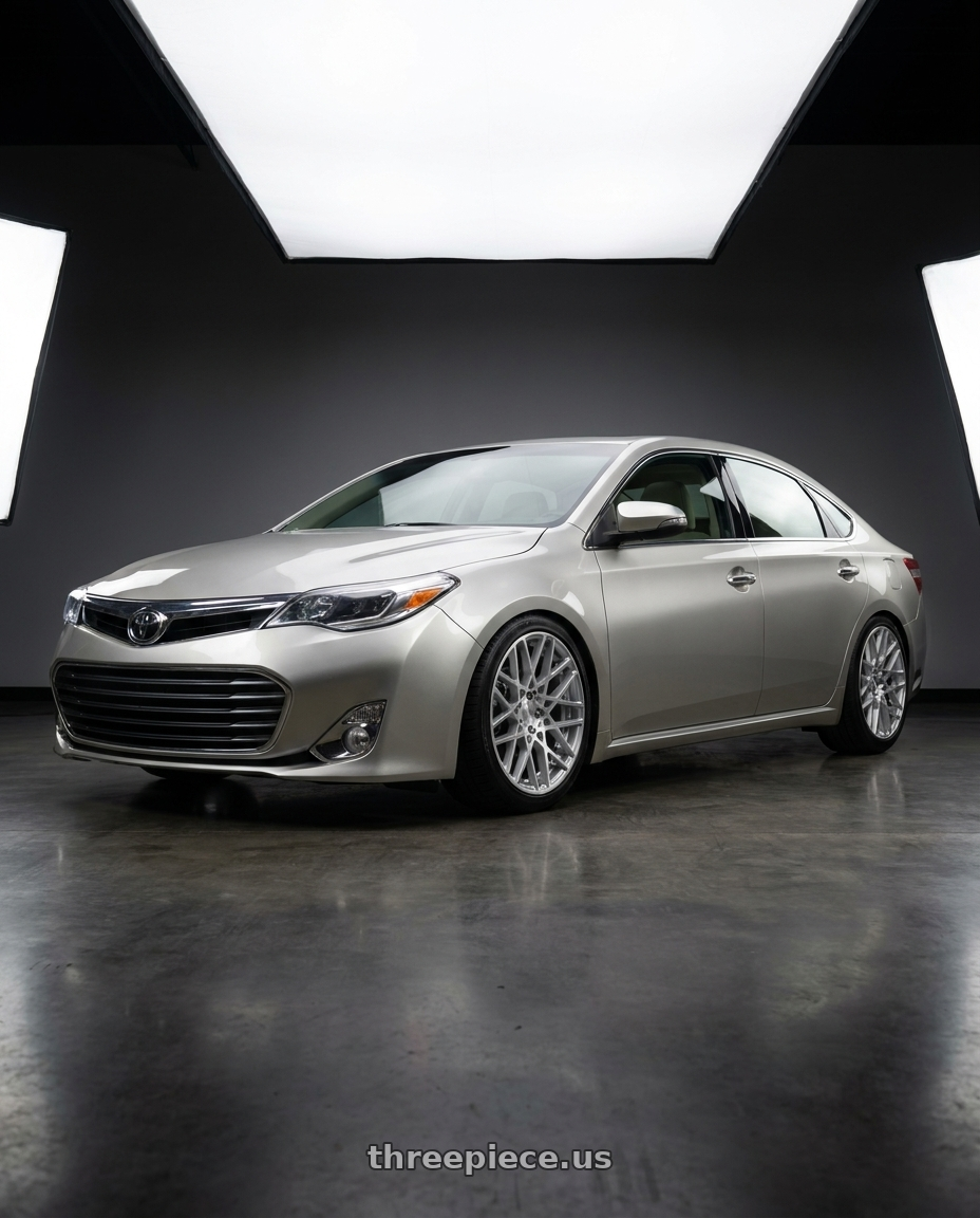 2013 toyota avalon with Rotiform 1PC R110 BLQ 5X114.3 18X8.5 +38 GLOSS SILVER MACHINED wheels