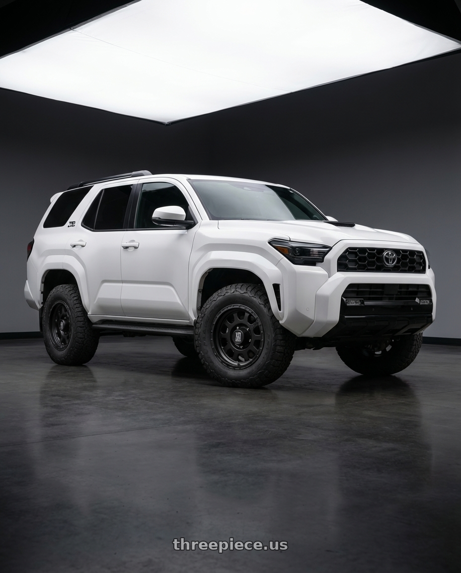 2022 Toyota 4Runner with XD XD122 ENDURO 6X139.7 17X9 -6 MATTE BLACK wheels front three quarter view stock stance