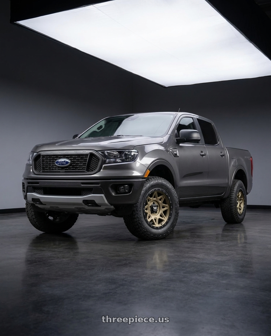 2021 Ford Ranger XL with Dirty Life Theory 9305 6x139.7 17x9-12 Matte Gold W/Matte Black Lip wheels
