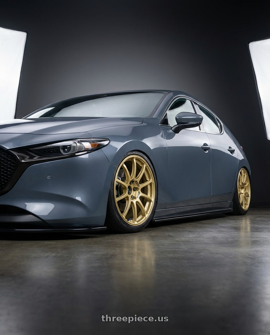 2023 Mazda Mazda3 Turbo with Advan RCIII 5x114.3 18x7.5+45 Gold wheels