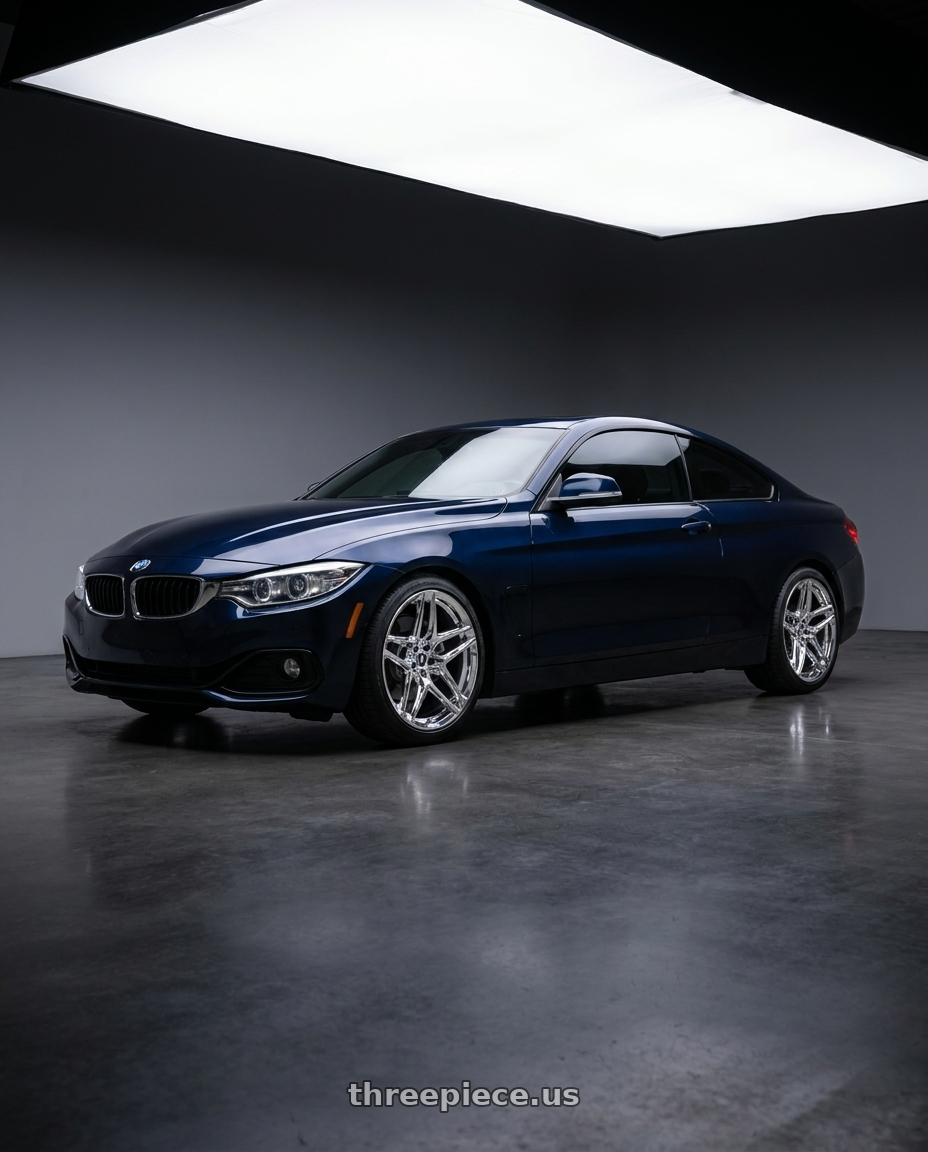 2015 bmw 428i with Heritage Wheel EBISU MonoC 5x120 18x8.5+35 Chrome wheels