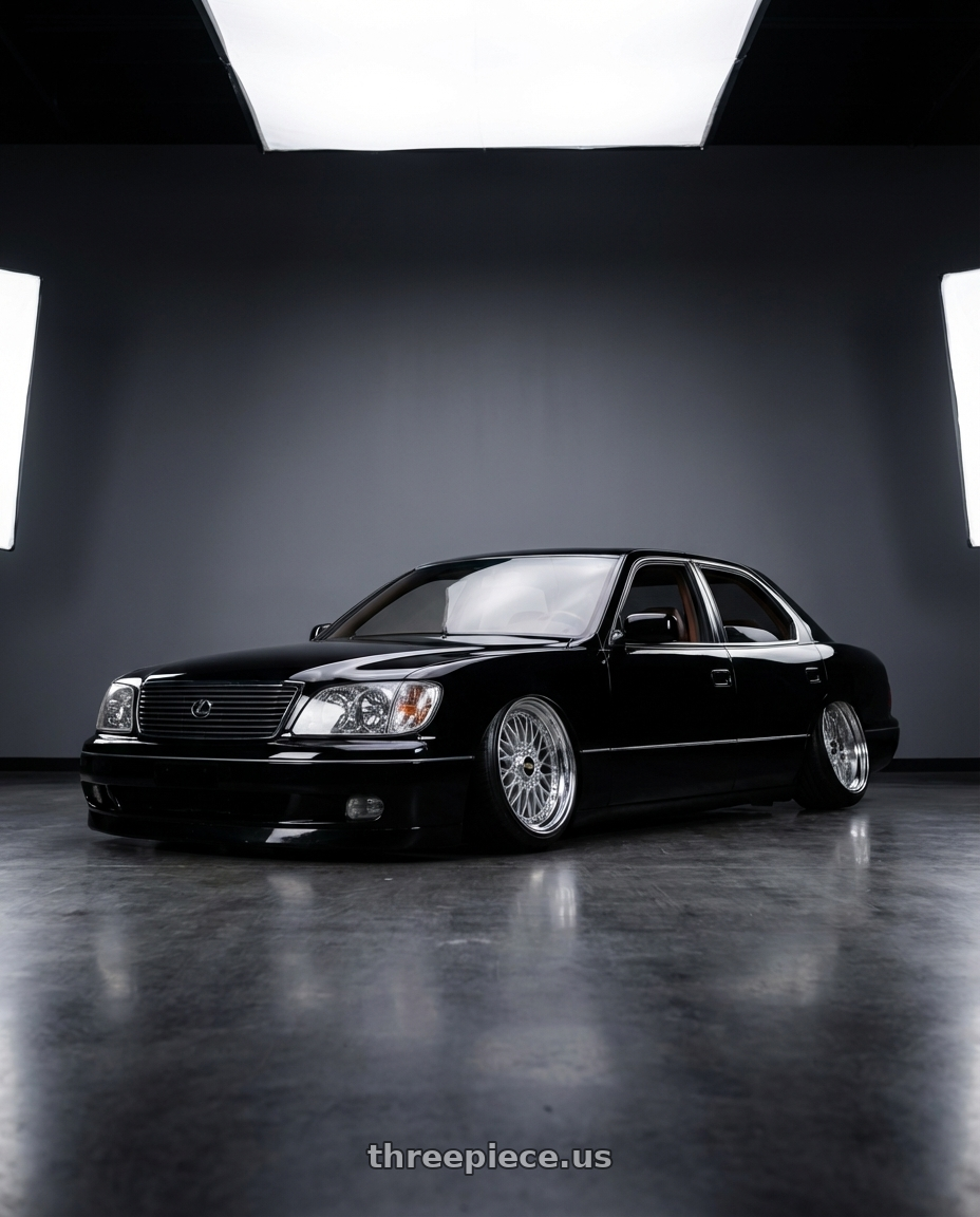 1999 Lexus LS400 with BBS Super-RS 5x112 19x9.0+42 Silver wheels